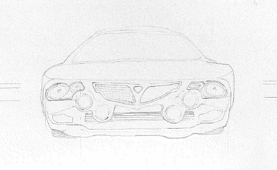 Lancia 037 · Studio del frontale · originale